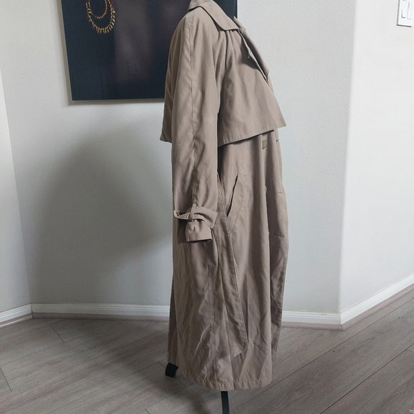 NEW YORK HARBOR From ANDREA Vintage Trench Coat Size 8P. - Picture 3 of 15